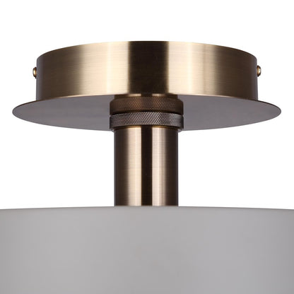 Canarm Jessa 13in LED Flush Mount | Modern Matte Gray and Gold Metal | Bedroom & Kitchen Ceiling Light | 12.75 x 12.75 x 8.13 in | Model LFM263A13GYG