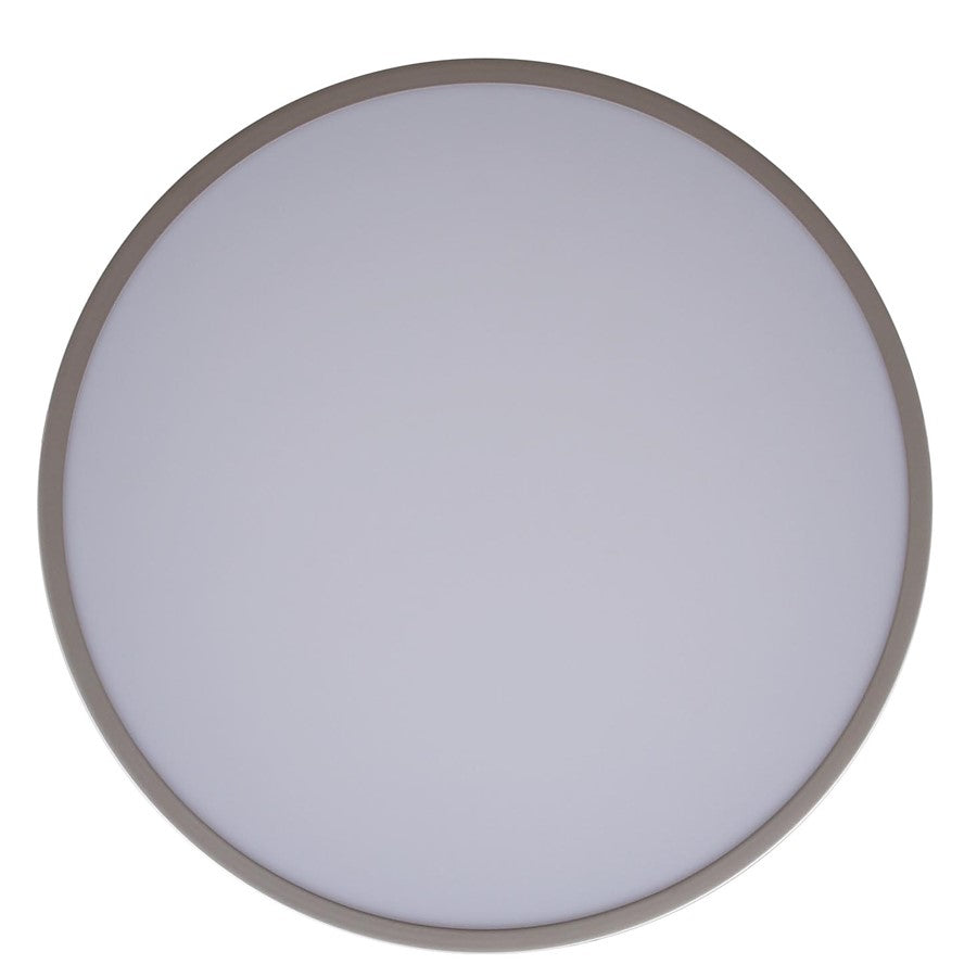 Canarm Jessa 13in LED Flush Mount | Modern Matte Gray and Gold Metal | Bedroom & Kitchen Ceiling Light | 12.75 x 12.75 x 8.13 in | Model LFM263A13GYG