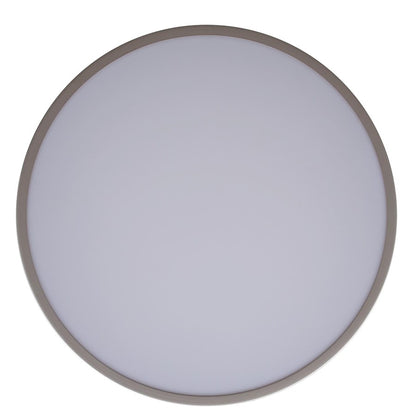 Canarm Jessa 13in LED Flush Mount | Modern Matte Gray and Gold Metal | Bedroom & Kitchen Ceiling Light | 12.75 x 12.75 x 8.13 in | Model LFM263A13GYG