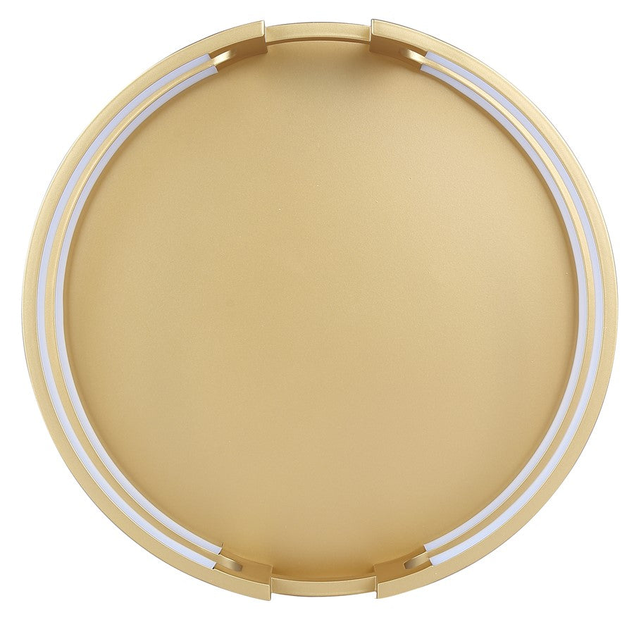 Canarm Bettony 15in LED Flush Mount | Modern Gold Metal and Silicone | Living Room & Bathroom Ceiling Light | 15 x 15 x 5.38 in | Model LFM278A15PGD