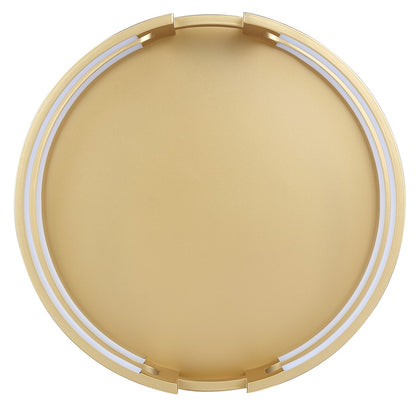 Canarm Bettony 15in LED Flush Mount | Modern Gold Metal and Silicone | Living Room & Bathroom Ceiling Light | 15 x 15 x 5.38 in | Model LFM278A15PGD