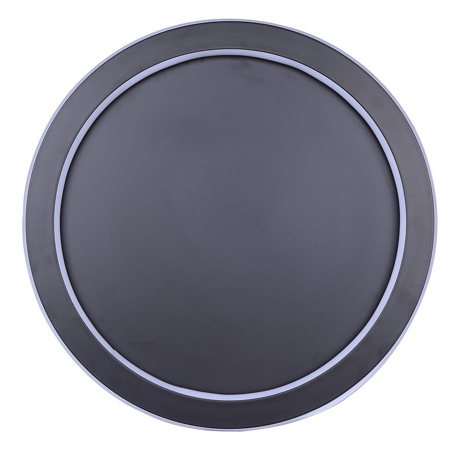 Canarm Gavyn 16in 1-Light LED Flush Mount | Modern Matte Black Metal | Bedroom & Hallway Ceiling Light | 16 x 16 x 2.25 in | Model LFM279A16BK