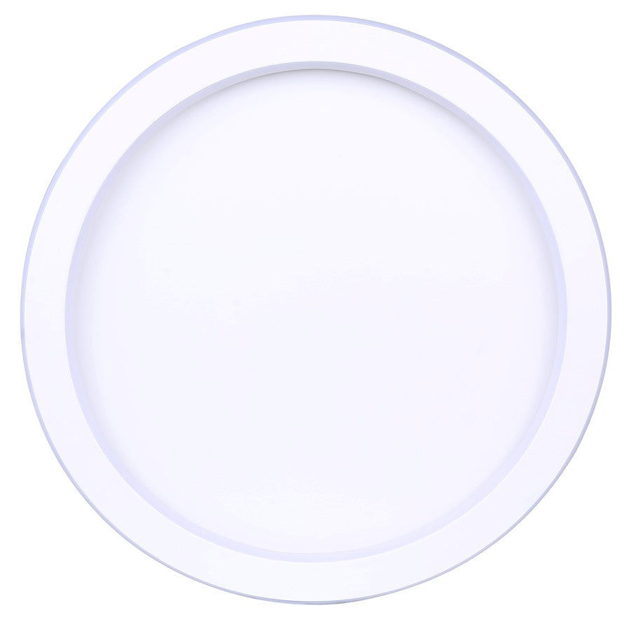 Canarm Gavyn 16in 1-Light LED Flush Mount | Modern Matte White Metal | Bedroom & Living Room Ceiling Light | 16 x 16 x 2.25 in | Model LFM279A16WH