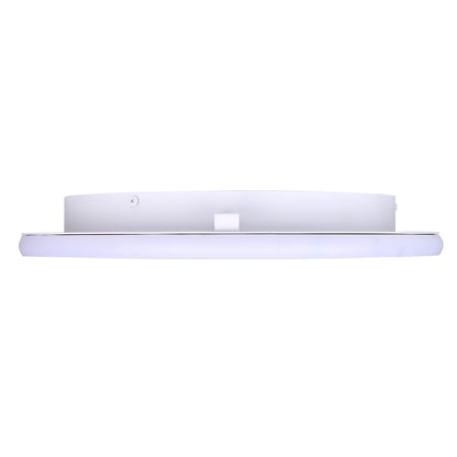 Canarm Gavyn 16in 1-Light LED Flush Mount | Modern Matte White Metal | Bedroom & Living Room Ceiling Light | 16 x 16 x 2.25 in | Model LFM279A16WH
