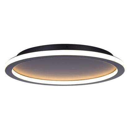 Canarm Gavyn 20in 1-Light LED Flush Mount | Modern Matte Black Metal | Bedroom & Living Room Ceiling Light | 20 x 20 x 2.25 in | Model LFM279A20BK