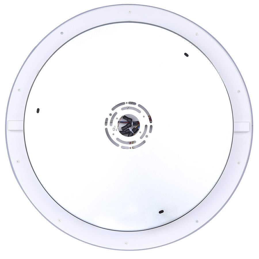 Canarm Gavyn 20in 1-Light LED Flush Mount | Modern Matte White Metal | Bedroom & Living Room Ceiling Light | 20 x 20 x 2.25 in | Model LFM279A20WH