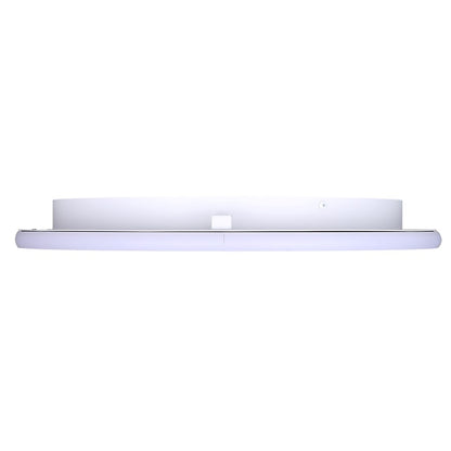 Canarm Gavyn 20in 1-Light LED Flush Mount | Modern Matte White Metal | Bedroom & Living Room Ceiling Light | 20 x 20 x 2.25 in | Model LFM279A20WH