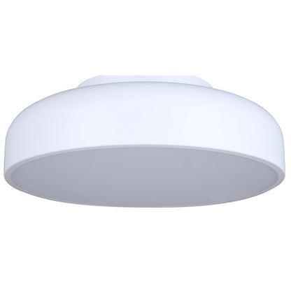 Canarm Zaria 14in 1-Light LED Flush Mount | Modern White Metal | Kitchen & Hallway | 13.88 x 13.88 x 4.5 in, Dimmable 3CCT | Model LFM281A14WH