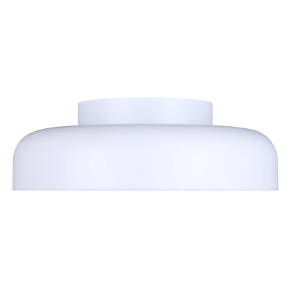 Canarm Zaria 14in 1-Light LED Flush Mount | Modern White Metal | Kitchen & Hallway | 13.88 x 13.88 x 4.5 in, Dimmable 3CCT | Model LFM281A14WH