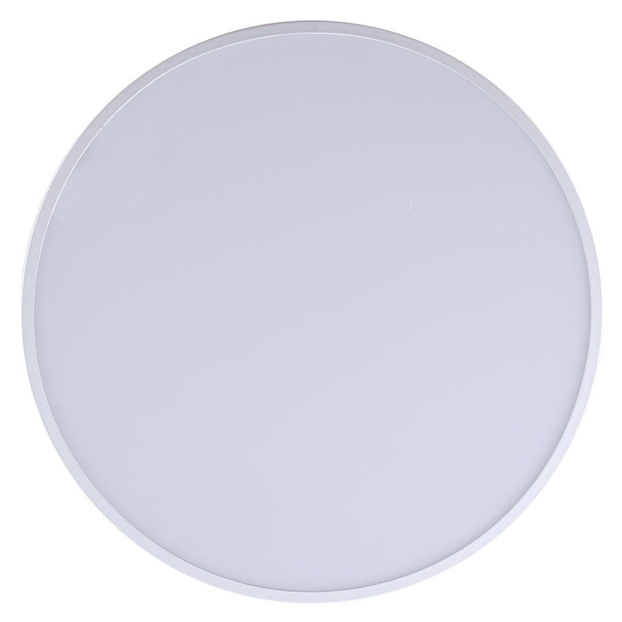 Canarm Zaria 14in 1-Light LED Flush Mount | Modern White Metal | Kitchen & Hallway | 13.88 x 13.88 x 4.5 in, Dimmable 3CCT | Model LFM281A14WH