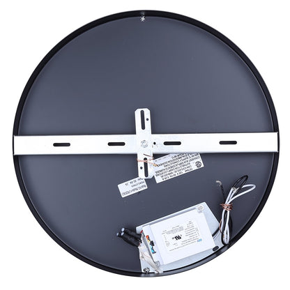 Canarm Azria 15in 4-Light LED Flush Mount | Modern Matte Black with Brushed Brown | Kitchen & Bathroom | 15 x 15 x 3 in | Model LFM283A15BKB