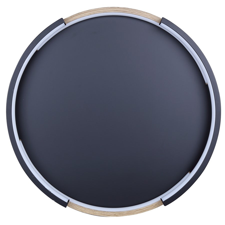 Canarm Azria 15in 4-Light LED Flush Mount | Modern Matte Black with Brushed Brown | Kitchen & Bathroom | 15 x 15 x 3 in | Model LFM283A15BKB