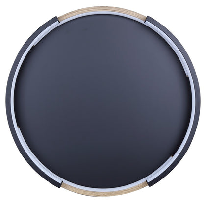 Canarm Azria 15in 4-Light LED Flush Mount | Modern Matte Black with Brushed Brown | Kitchen & Bathroom | 15 x 15 x 3 in | Model LFM283A15BKB