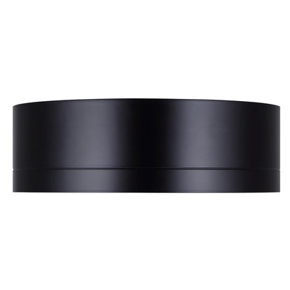 Canarm Kyrie 12in 1-Light LED Flush Mount | Modern Black with Gold Interior | Living Room & Bedroom | 11.75 x 11.75 x 3.75 in | Model LFM285A12BK