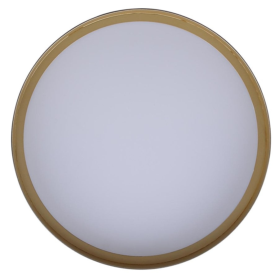 Canarm Kyrie 12in 1-Light LED Flush Mount | Modern Black with Gold Interior | Living Room & Bedroom | 11.75 x 11.75 x 3.75 in | Model LFM285A12BK