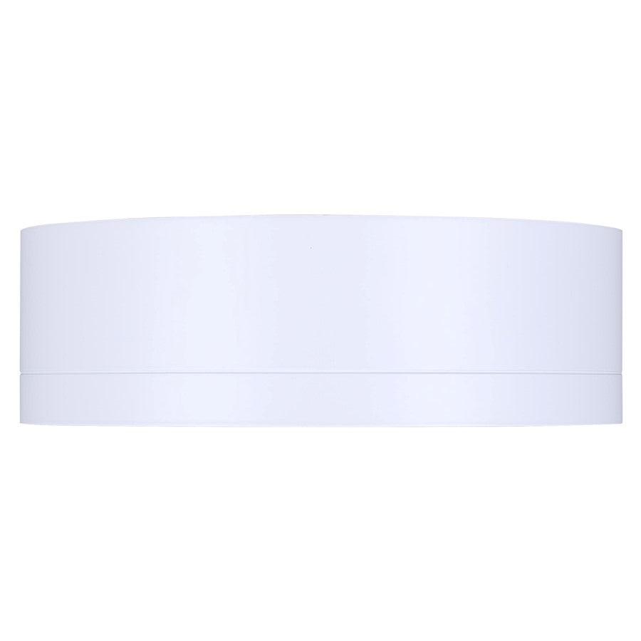 Canarm Kyrie 12in 1-Light LED Flush Mount | Modern White with Gold Interior | Living Room & Bedroom | 11.75 x 11.75 x 3.75 in | Model LFM285A12WH