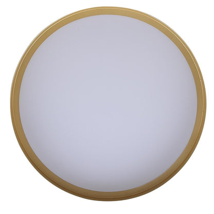 Canarm Kyrie 12in 1-Light LED Flush Mount | Modern White with Gold Interior | Living Room & Bedroom | 11.75 x 11.75 x 3.75 in | Model LFM285A12WH