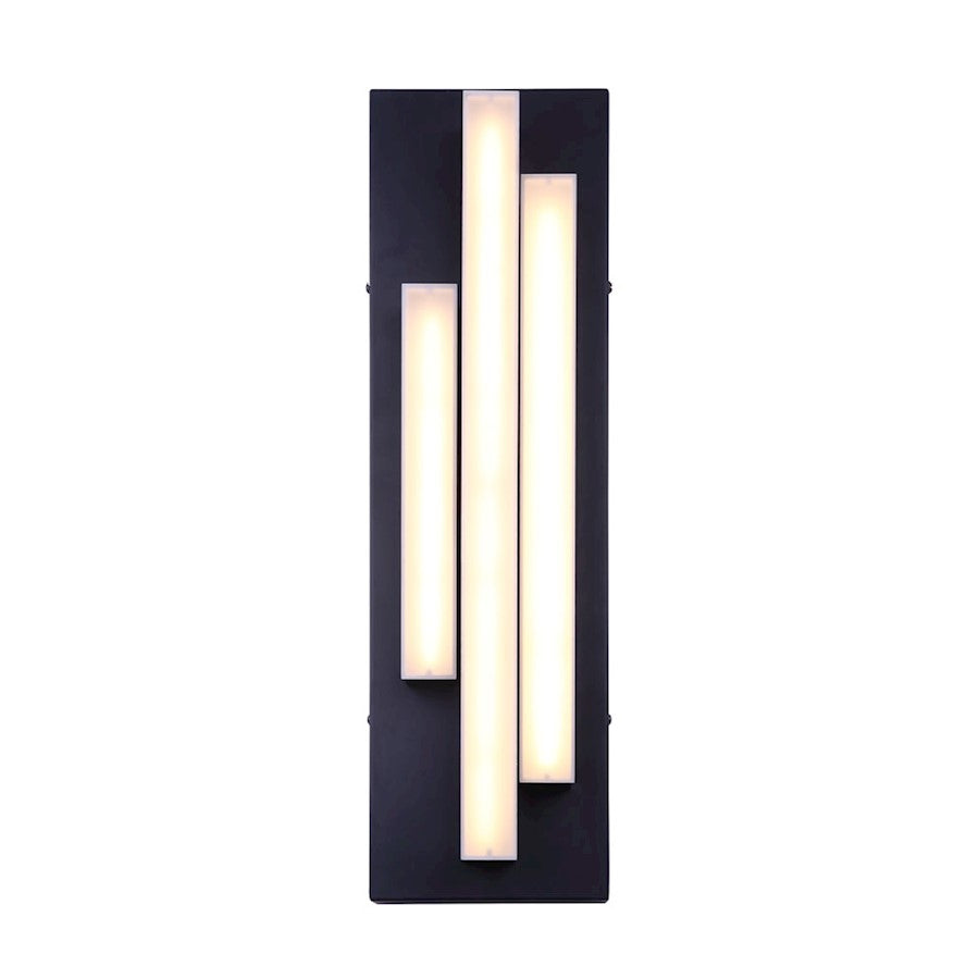 Canarm Loki 5.5in LED Outdoor Wall Light | Matte Black Minimalist | Front Door & Patio | 5.5 x 2.88 x 22 in | Model LOL528BK