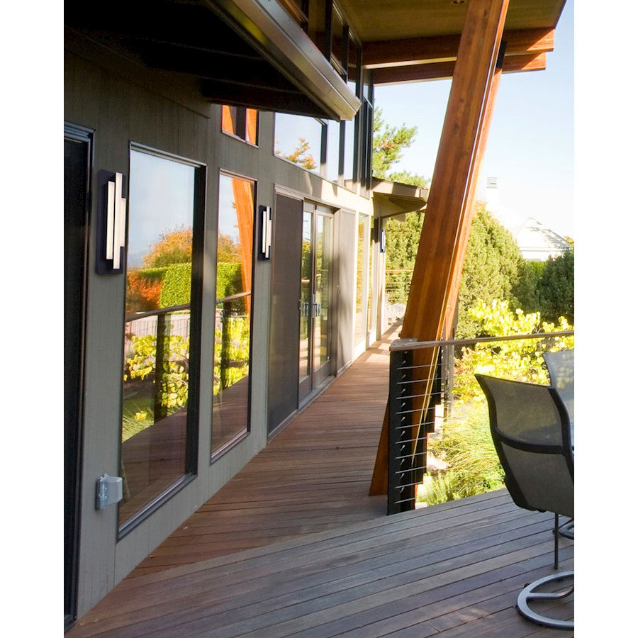 Canarm Loki 5.5in LED Outdoor Wall Light | Matte Black Minimalist | Front Door & Patio | 5.5 x 2.88 x 22 in | Model LOL528BK