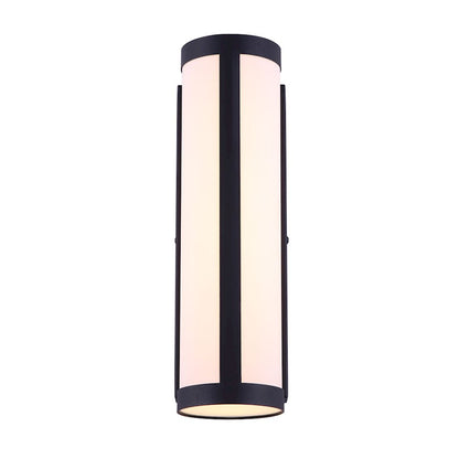 Canarm Sindri 14in LED Outdoor Wall Light | Matte Black Acrylic Shade | Entryway & Patio | 5.5 x 4.38 x 14.12 in | Model LOL529BK