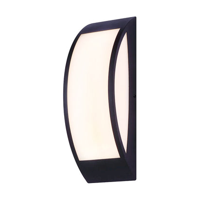 Canarm Bardo 13in LED Outdoor Wall Light | Matte Black Acrylic Shade | Entryway & Patio | 4.38 x 4.38 x 13.25 in | Model LOL530BK
