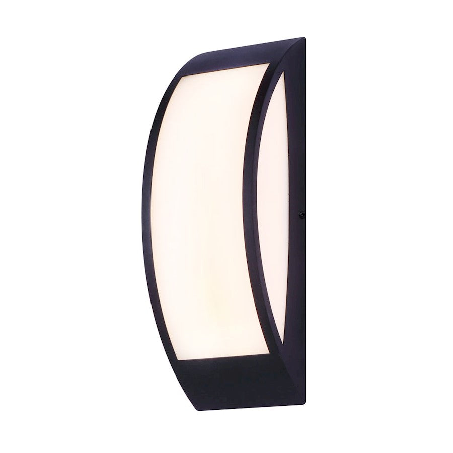 Canarm Bardo 13in LED Outdoor Wall Light | Matte Black Acrylic Shade | Entryway & Patio | 4.38 x 4.38 x 13.25 in | Model LOL530BK