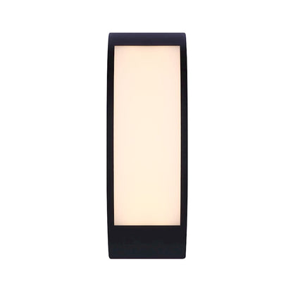 Canarm Bardo 13in LED Outdoor Wall Light | Matte Black Acrylic Shade | Entryway & Patio | 4.38 x 4.38 x 13.25 in | Model LOL530BK