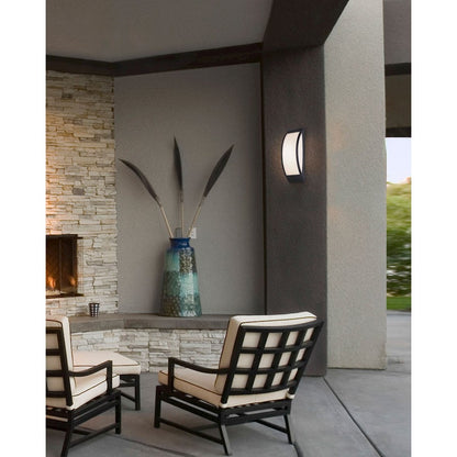 Canarm Bardo 13in LED Outdoor Wall Light | Matte Black Acrylic Shade | Entryway & Patio | 4.38 x 4.38 x 13.25 in | Model LOL530BK