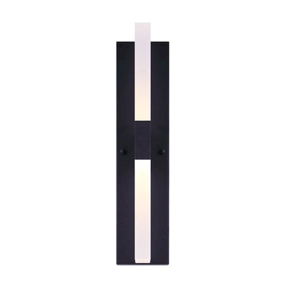 Canarm Corin 19in LED Outdoor Wall Light | Contemporary Matte Black and Acrylic Shade | Entryway & Patio | 4.75 x 4.38 x 19.25 in | Model LOL532BK