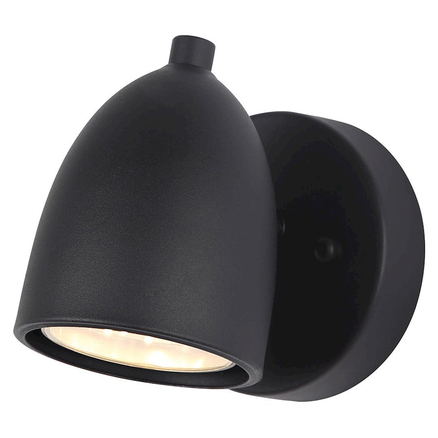 Canarm Enzo 5in 1-Light LED Outdoor Down Light | Modern Black Metal and Acrylic | Entryway & Covered Patio | 6.25 x 4.75 x 5.5 in | Model LOL578BK
