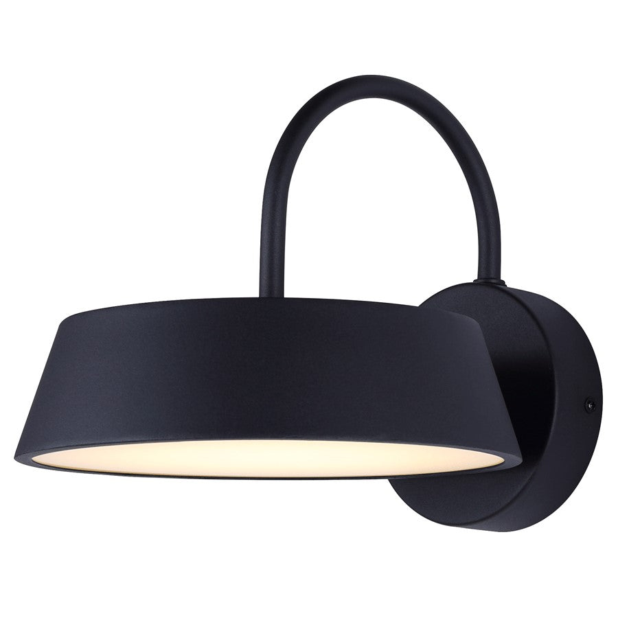 Canarm Baxley 11in 1-Light Outdoor Lantern | Modern Black Metal and Acrylic | Entryway & Garden | 11 x 9 x 8.38 in | Model LOL638BK