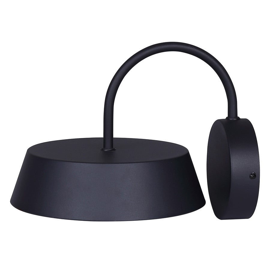Canarm Baxley 11in 1-Light Outdoor Lantern | Modern Black Metal and Acrylic | Entryway & Garden | 11 x 9 x 8.38 in | Model LOL638BK