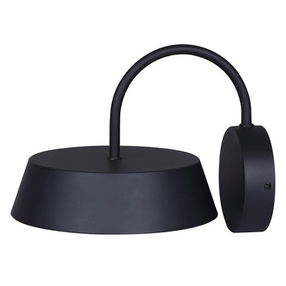 Canarm Baxley 11in 1-Light Outdoor Lantern | Modern Black Metal and Acrylic | Entryway & Garden | 11 x 9 x 8.38 in | Model LOL638BK