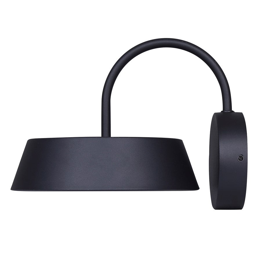 Canarm Baxley 11in 1-Light Outdoor Lantern | Modern Black Metal and Acrylic | Entryway & Garden | 11 x 9 x 8.38 in | Model LOL638BK