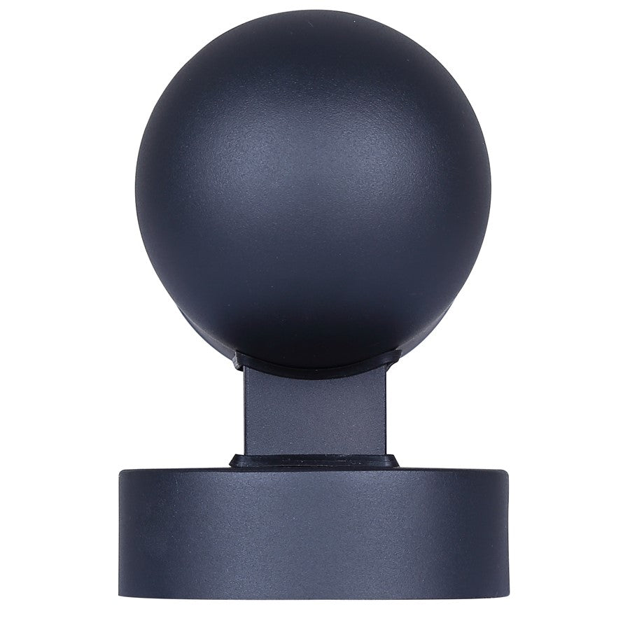 Canarm Bergen 6in 1-Light Outdoor Wall Lantern | Modern Black Metal and Frosted Glass | Entryway & Porch | 6.5 x 4.38 x 9.25 in | Model LOL645BK