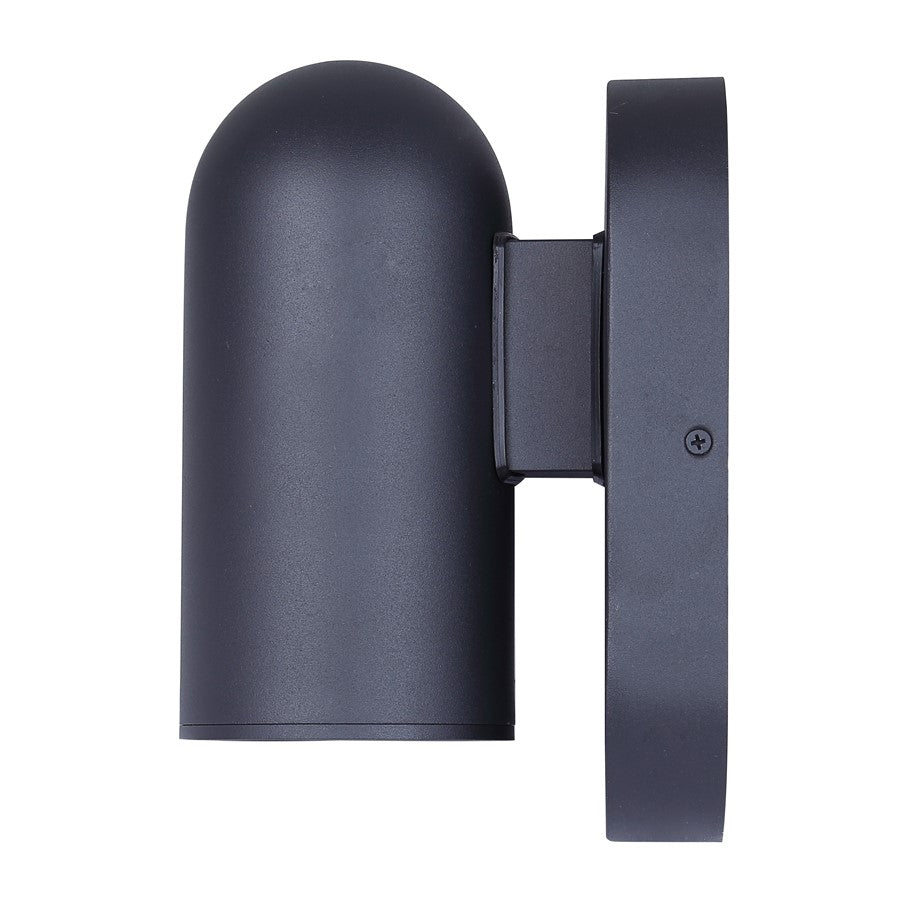 Canarm Bergen 6in 1-Light Outdoor Wall Lantern | Modern Black Metal and Frosted Glass | Entryway & Porch | 6.5 x 4.38 x 9.25 in | Model LOL645BK