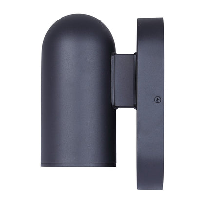Canarm Bergen 6in 1-Light Outdoor Wall Lantern | Modern Black Metal and Frosted Glass | Entryway & Porch | 6.5 x 4.38 x 9.25 in | Model LOL645BK