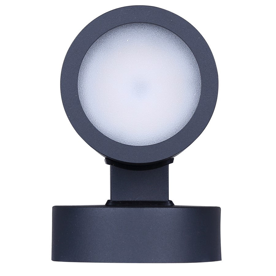Canarm Bergen 6in 1-Light Outdoor Wall Lantern | Modern Black Metal and Frosted Glass | Entryway & Porch | 6.5 x 4.38 x 9.25 in | Model LOL645BK