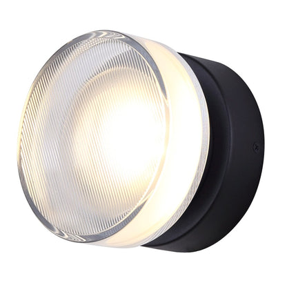 Canarm Benni 5in 1-Light Outdoor Lantern | Modern Black Metal and Acrylic | Entryway & Patio | 5.38 x 3.75 x 5.38 in | Model LOL646BK
