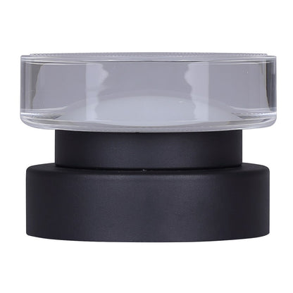 Canarm Benni 5in 1-Light Outdoor Lantern | Modern Black Metal and Acrylic | Entryway & Patio | 5.38 x 3.75 x 5.38 in | Model LOL646BK