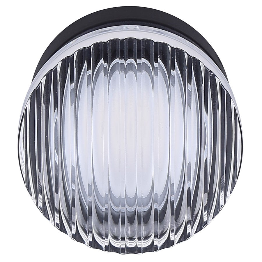 Canarm Benni 5in 1-Light Outdoor Lantern | Modern Black Metal and Acrylic | Entryway & Garden | 5.38 x 3.75 x 5.38 in | Model LOL647BK