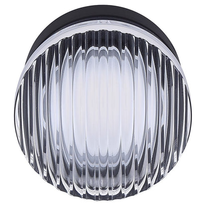 Canarm Benni 5in 1-Light Outdoor Lantern | Modern Black Metal and Acrylic | Entryway & Garden | 5.38 x 3.75 x 5.38 in | Model LOL647BK