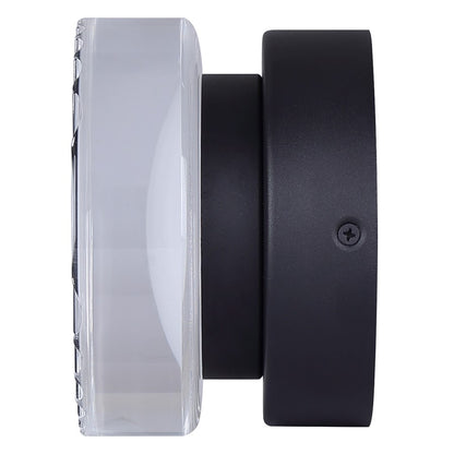 Canarm Benni 5in 1-Light Outdoor Lantern | Modern Black Metal and Acrylic | Entryway & Garden | 5.38 x 3.75 x 5.38 in | Model LOL647BK