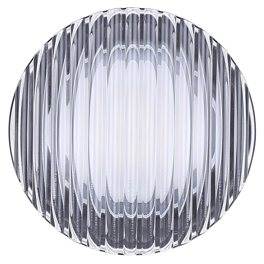 Canarm Benni 5in 1-Light Outdoor Lantern | Modern Black Metal and Acrylic | Entryway & Garden | 5.38 x 3.75 x 5.38 in | Model LOL647BK