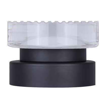Canarm Benni 5in 1-Light Outdoor Lantern | Modern Black Metal and Acrylic | Entryway & Garden | 5.38 x 3.75 x 5.38 in | Model LOL647BK