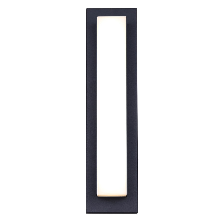 Canarm Amani 17.75in 1-Light Outdoor Wall Lantern | Sand Black Metal and Frosted Acrylic | Entryway & Patio | Model LOL648BK