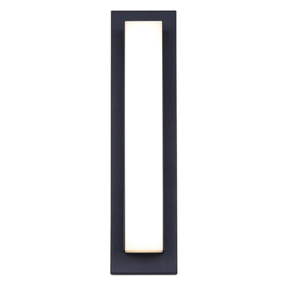 Canarm Amani 17.75in 1-Light Outdoor Wall Lantern | Sand Black Metal and Frosted Acrylic | Entryway & Patio | Model LOL648BK