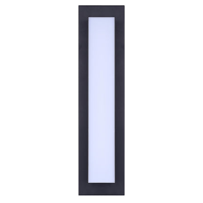 Canarm Amani 17.75in 1-Light Outdoor Wall Lantern | Sand Black Metal and Frosted Acrylic | Entryway & Patio | Model LOL648BK