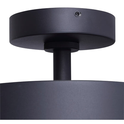 Canarm Baxley 12.75in LED Outdoor Flush Mount | Sand Black Metal and Frosted Acrylic | Entryway & Patio | 12.75 x 12.75 x 8 in | Model LOL649BK