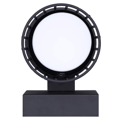 Canarm Javon 7in 1-Light Outdoor Wall Lantern | Black Metal and Opal Glass | Entryway & Patio | 4.75 x 7 x 7 in | Model LOL650BK